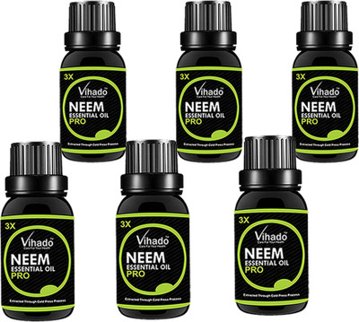 

VIHADO 100% pure and natural Neem Oil 3X PRO (10 ML) (Pack of 6)(10 ml)