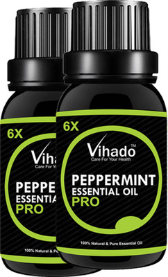 

VIHADO Pure Premium Quality PepperMint Essential Oil 6X PRO (25 ML) (Pack of 2)(25 ml)