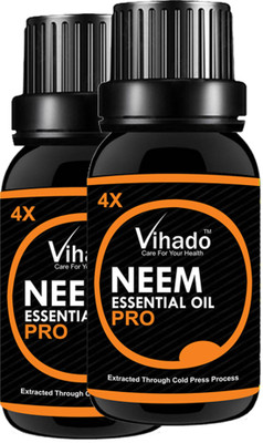 

VIHADO Pure Organic Neem Oil (ColdPressed & Undiluted) Hair Oil 4X PRO (15 ML) (Pack of 2)(15 ml)