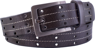 

U+N Men Casual Brown Genuine Leather Belt