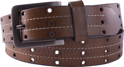 

U+N Men Casual Brown Genuine Leather Belt