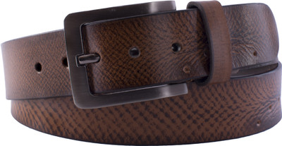 

U+N Men Casual Brown Genuine Leather Belt