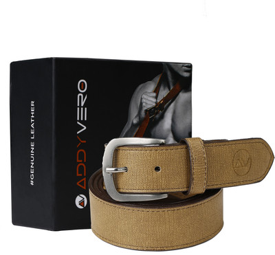 

Addyvero Men Casual Beige Artificial Leather Belt, Latte beige colour