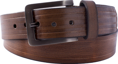 

U+N Men Casual Brown Genuine Leather Belt