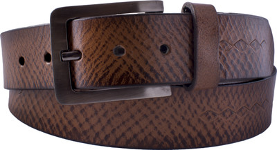 

U+N Men Casual Brown Genuine Leather Belt