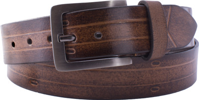 

U+N Men Casual Brown Genuine Leather Belt