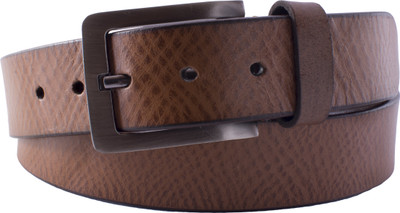 

U+N Men Casual Brown Genuine Leather Belt