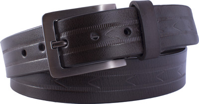 

U+N Men Casual Brown Genuine Leather Belt