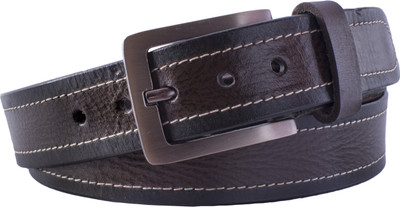 

U+N Men Casual Brown Genuine Leather Belt
