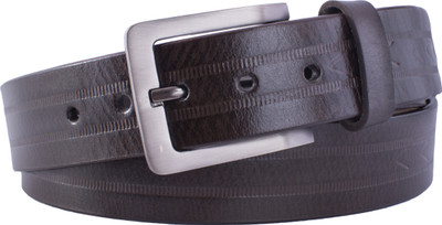 

U+N Men Casual Brown Genuine Leather Belt