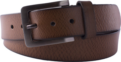 

U+N Men Casual Brown Genuine Leather Belt
