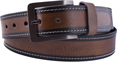 

U+N Men Casual Brown Genuine Leather Belt
