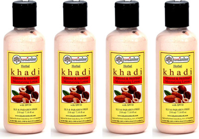

Khadi Rishikesh Herbal Almond & Hezelnut Moisturizing Lotion (Pack of 4)(840 ml)