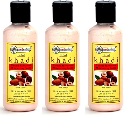 

Khadi Rishikesh Herbal Almond & Hezelnut Moisturizing Lotion ( Pack of 3)(630 ml)