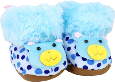 

Neska Moda 0 To 12 Month Baby Booties(Toe to Heel Length - 12 cm Blue)