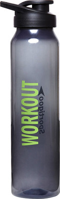 

Sportigoo LONG Translucent Gym Running Yoga 1000 Sipper(Pack of 1, Black, Green)