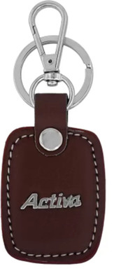 

Aditya Traders Leather Honda Activa Key ring Key chain Accessories Activa, Stylish Key Chain Locking Key Chain(Brown)