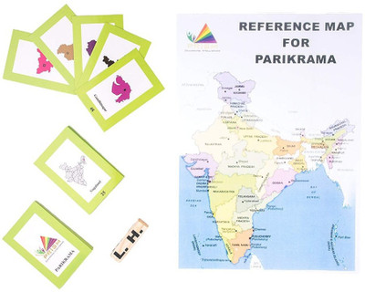 

Smartcraft Parikrama Twist Turn And Learn The Political Map Of India Card Game (Green)(Multicolor)