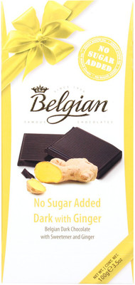 

BELGIAN NO SUGAR ADDED DARK WITH GINGER Bars(100 g)