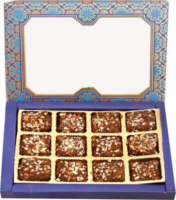 

Ghasitaram Gifts Diwali Gifts - Blue Print 12 pcs English Brittles Chocolate Box Brittles(300 g)