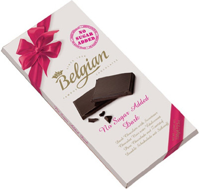 

BELGIAN NO SUGAR ADDED DARK CHOCOLATE Bars(100 g)