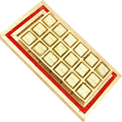 

Ghasitaram Gifts Chocolates- Red and Gold 18pcs Chocolate Tray Brittles(270 g)