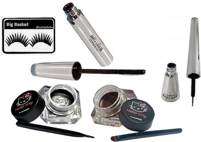 

big Basket Eyelashes, Mac Hello Kitty Two Eyeliner, Brooke Candy Mascara & Eyeliner(Set of 4)