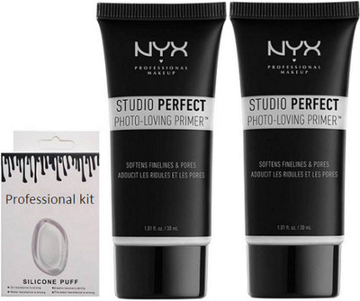 

PROFESSIONAL KIT silicon puff & NYX studio perfect photo loving primer (set of 2)(Set of 3)