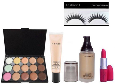 FASHION 1 Mac Professional Makeup Face Combo Kit Face 10 gm (Set of 5)(Set of 5)