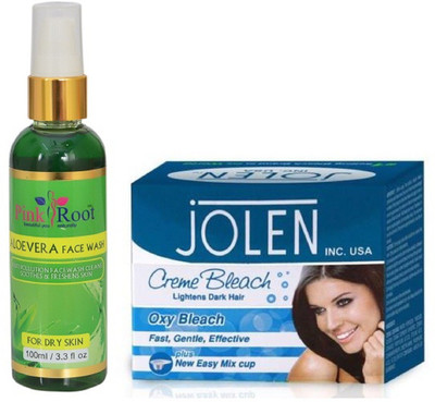 

Pink Root ALOE VERA FACE WASH 100ML WITH JOLEN OXY BLEACH(Set of 2)