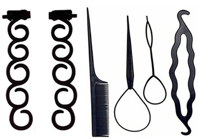 

JAMPAK Hair Braider Hair Weave Twist Braid Roller Maker Hair Accessory DIY Hair Styling Tool(Set of 6)