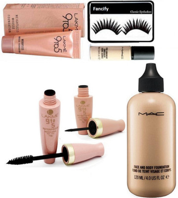 

Fancify Eyelashes With Face and Body Foundation, Pro Long Wear Concealer, 9to5 Waterproof Eyeliner & Mascara, Foundation(Set of 6)