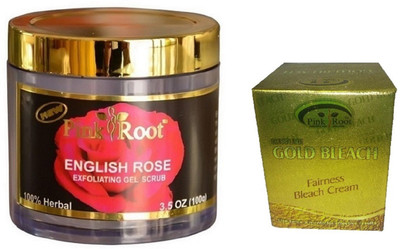 

Pink Root ENGLISH ROSE SCRUB 100G WITH GOLD BLEACH 50G(Set of 2)
