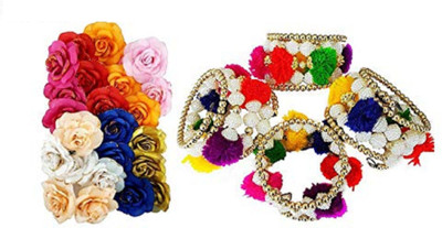 

RAAYA BEautiful & Colorful Bangles & HAir oins For women & Girls(Set of 36)