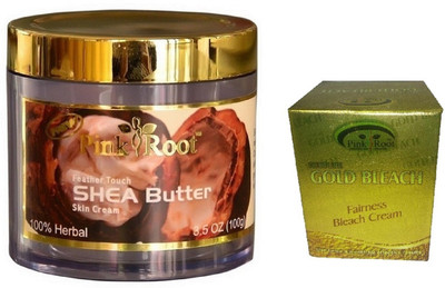 

Pink Root SHEA BUTTER CREAM 100G WITH GOLD BLEACH 50G(Set of 2)