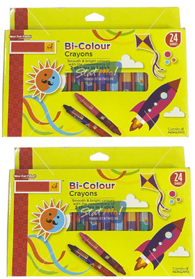 

Camlin 2 Bi-color Crayon(Multicolor)