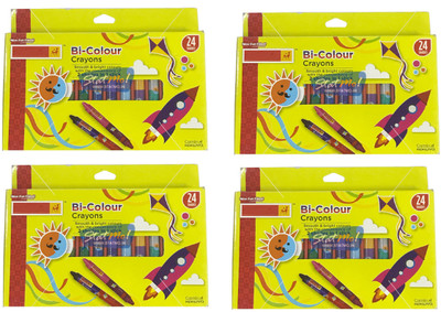 

Camlin 4 Bi-color Crayon(Multicolor)