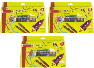 

Camlin 3 Bi-color Crayon(Multicolor)