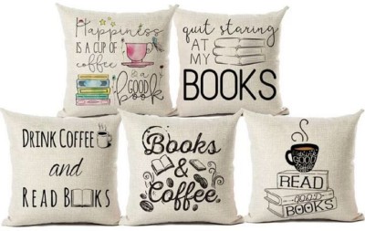 Sparklings Text Print Cushions Cover(Pack of 5, 40 cm*40 cm, Multicolor)