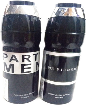 

ARQUS PARTY MEN AND POUR HOMME Perfume Body Spray - For Men(400 ml, Pack of 2)