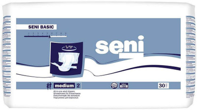 

seni Basic Adult Diapers - 30 Pieces (Medium) Adult Diapers - M(30 Pieces)