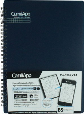 

Kokuyo B5 Notebook(CamiApp - 5mm Square line, Black)