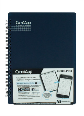 

Kokuyo A5 Notebook(CamiApp - 5mm Square line, Black)