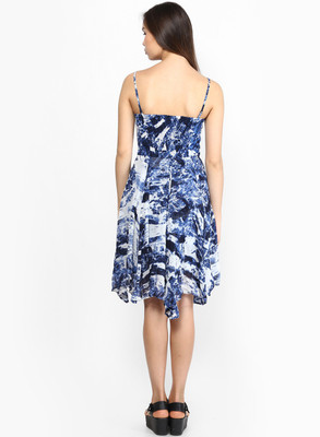 

Only Women's Gathered Blue Dress, Estate blue