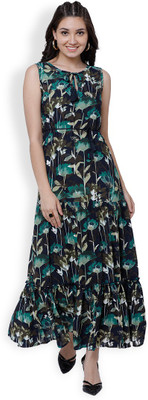 Tokyo Talkies Women Maxi Dark Blue Midi/Calf Length Dress