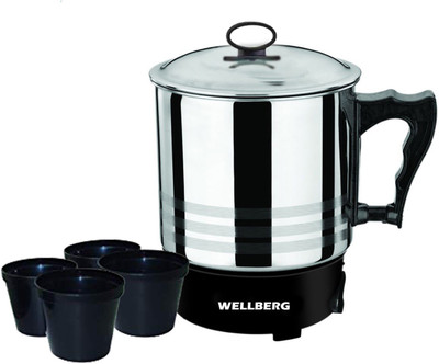 

Wellberg STAINLESS STEEL MULTI - PURPOSE ELECTRIC KETTEL WITH FREE 4 PREMIUM CUPS Electric Kettle(1.5 L, Multicolor)
