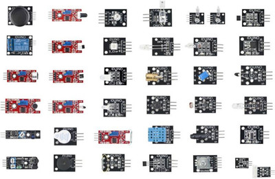 Robocraze 37 in 1 Ultimate Sensor Modules Kit Electronic Components Electronic Hobby Kit
