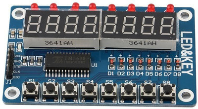 

xcluma Key Display For AVR Arduino New 8-Bit Digital LED Tube 8-Bit TM1638 Module Electronic Components Electronic Hobby Kit