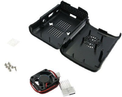 

xcluma Raspberry pi 2 Model B/B+ ABS Blob case with mini FAN (Black) Electronic Components Electronic Hobby Kit