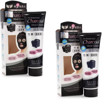 

Gjshop CHARCOAL MASK CREAM FOR DAILY POLLUTION FREE SKIN, BLACK HEAD REMOVE, DEEP CLEANSING, OIL CONTROL Pack of 2(260 g)